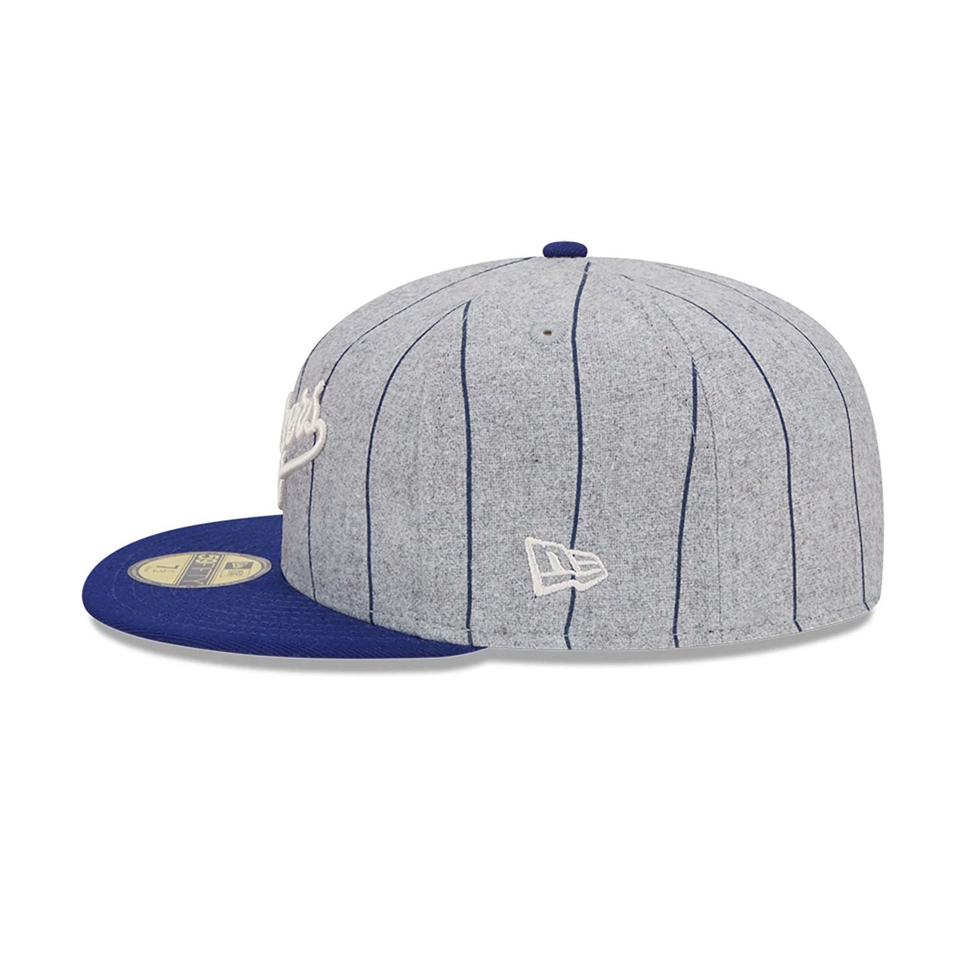 This is a LA Dodgers Heather Pinstripe Grey 59FIFTY Fitted Cap 7