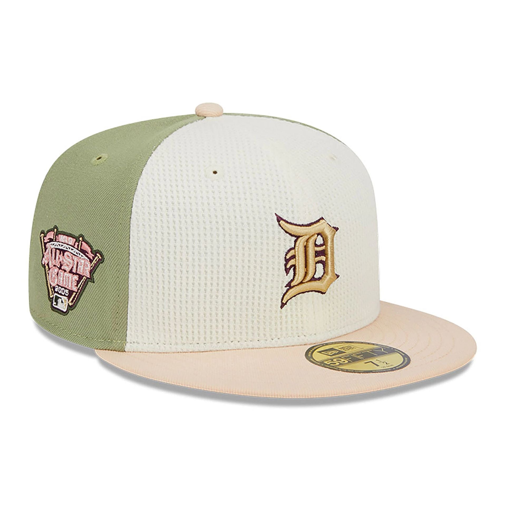 This is a Detroit Tigers Thermal Front Pastel Green 59FIFTY Fitted Cap 1