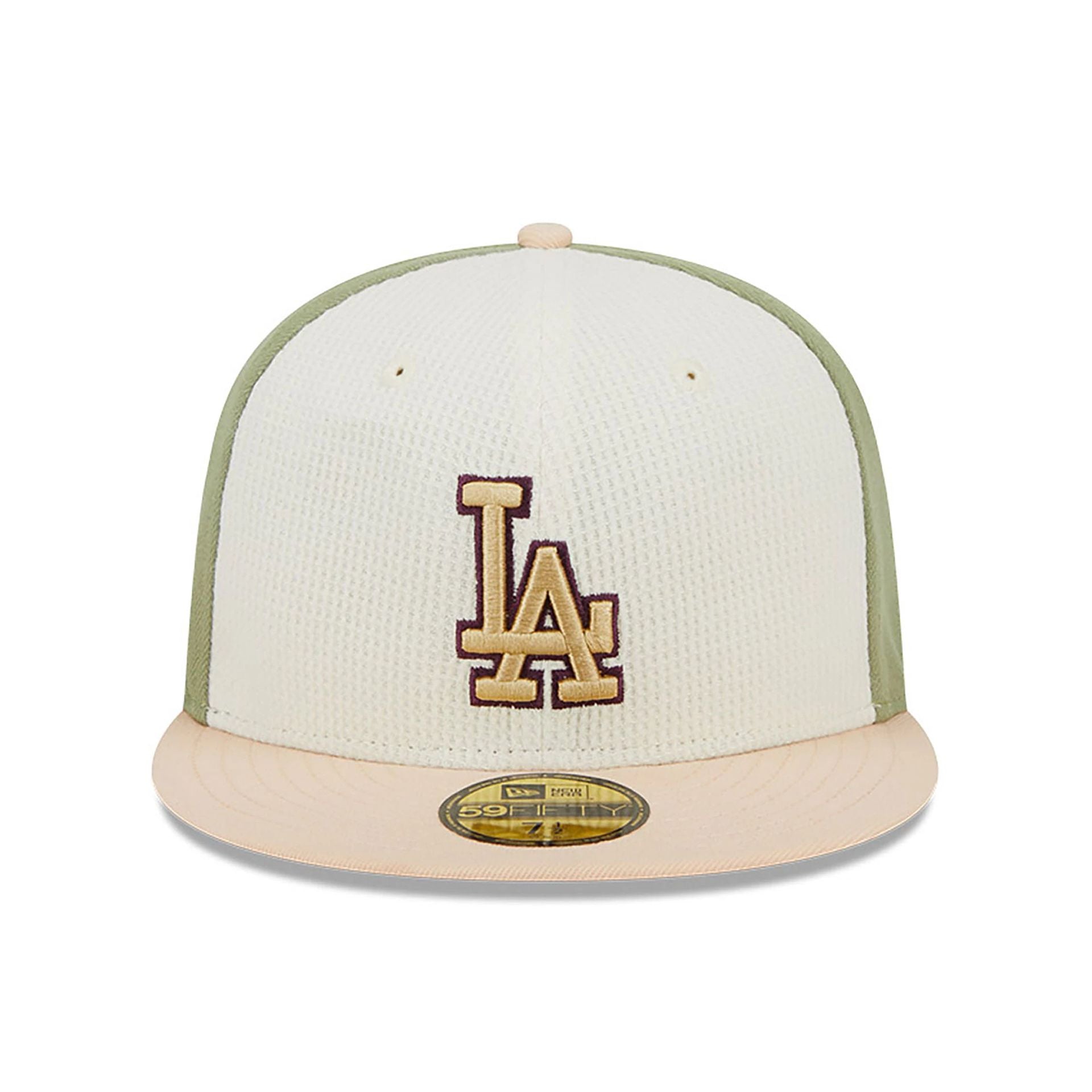 This is a LA Dodgers Thermal Front Pastel Green 59FIFTY Fitted Cap 2