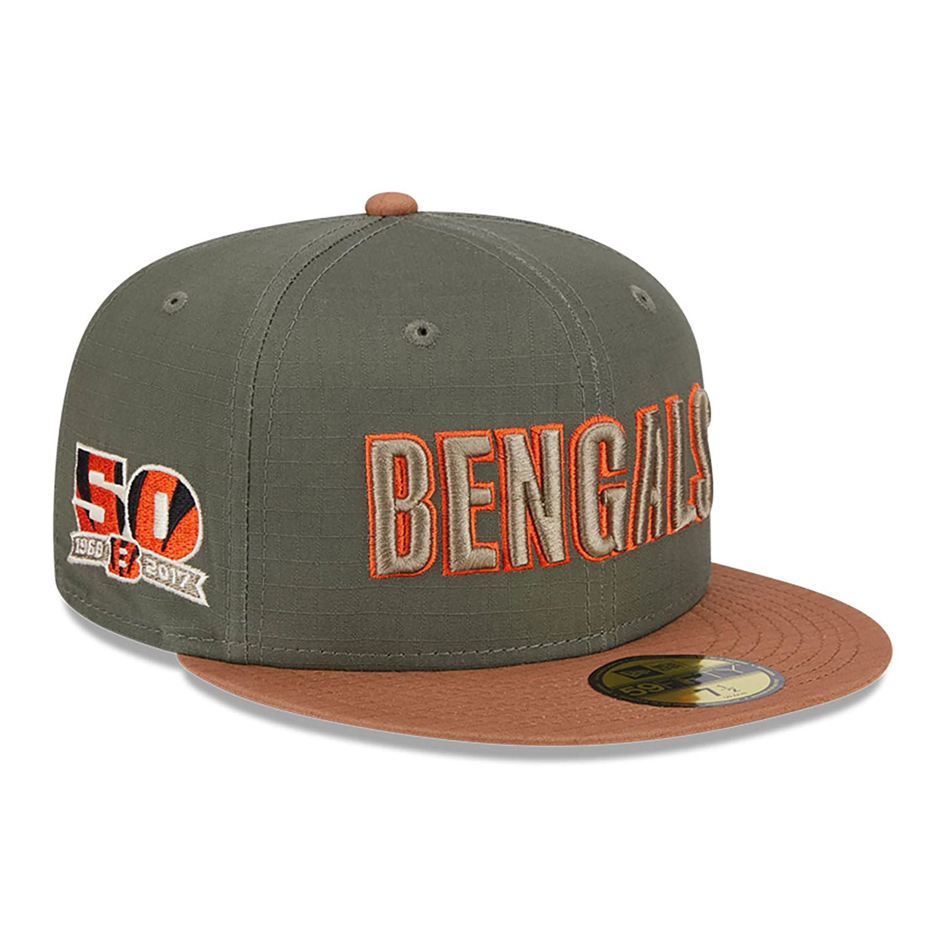 This is a Cincinnati Bengals Ripstop Green 59FIFTY Fitted Cap 1