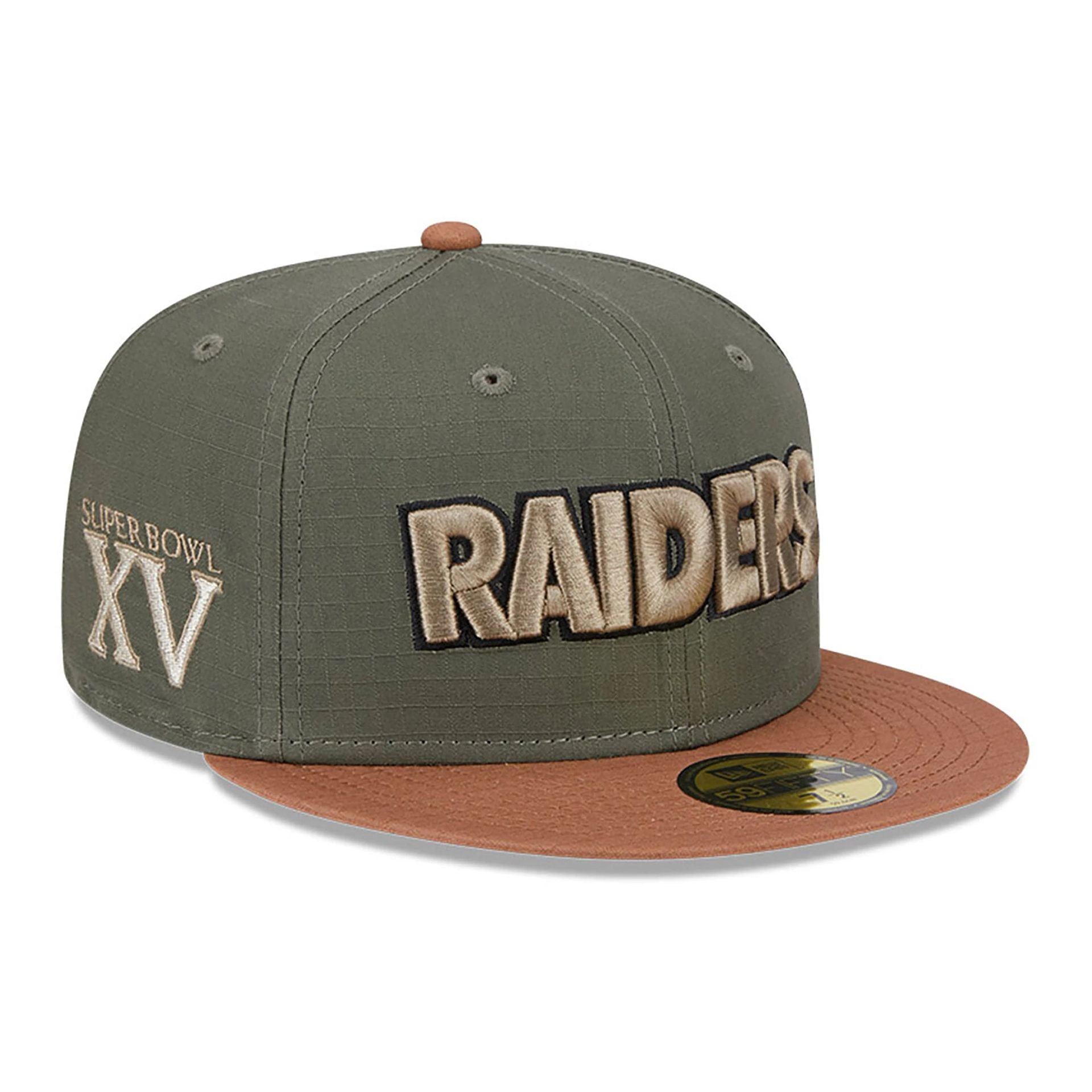 This is a Las Vegas Raiders Ripstop Green 59FIFTY Fitted Cap 1