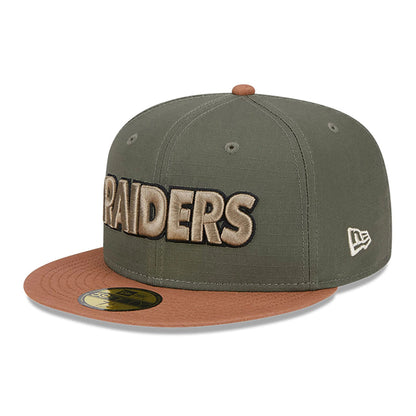 This is a Las Vegas Raiders Ripstop Green 59FIFTY Fitted Cap 4