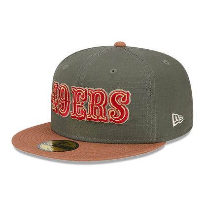 This is a San Francisco 49ers Ripstop Green 59FIFTY Fitted Cap 4