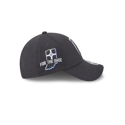 This is a Indianapolis Colts NFL Draft 2024 Dark Grey 9FORTY Stretch-Snap Cap 7