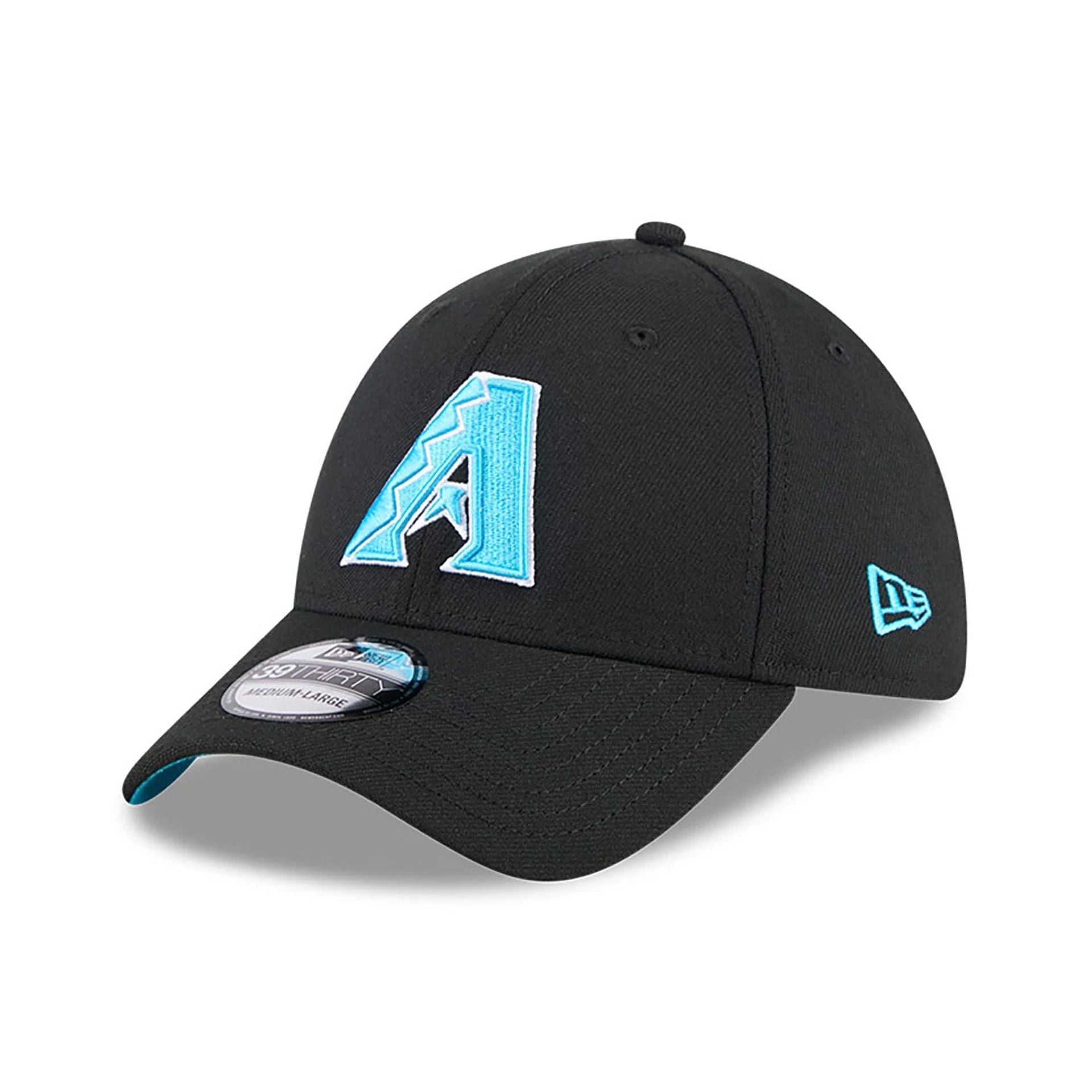 This is a Arizona Diamondbacks MLB Father's Day 2024 Black 39THIRTY Stretch Fit Cap 1