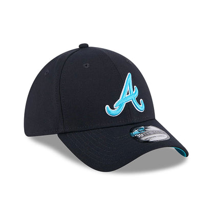 This is a Atlanta Braves MLB Father's Day 2024 Navy 39THIRTY Stretch Fit Cap 5