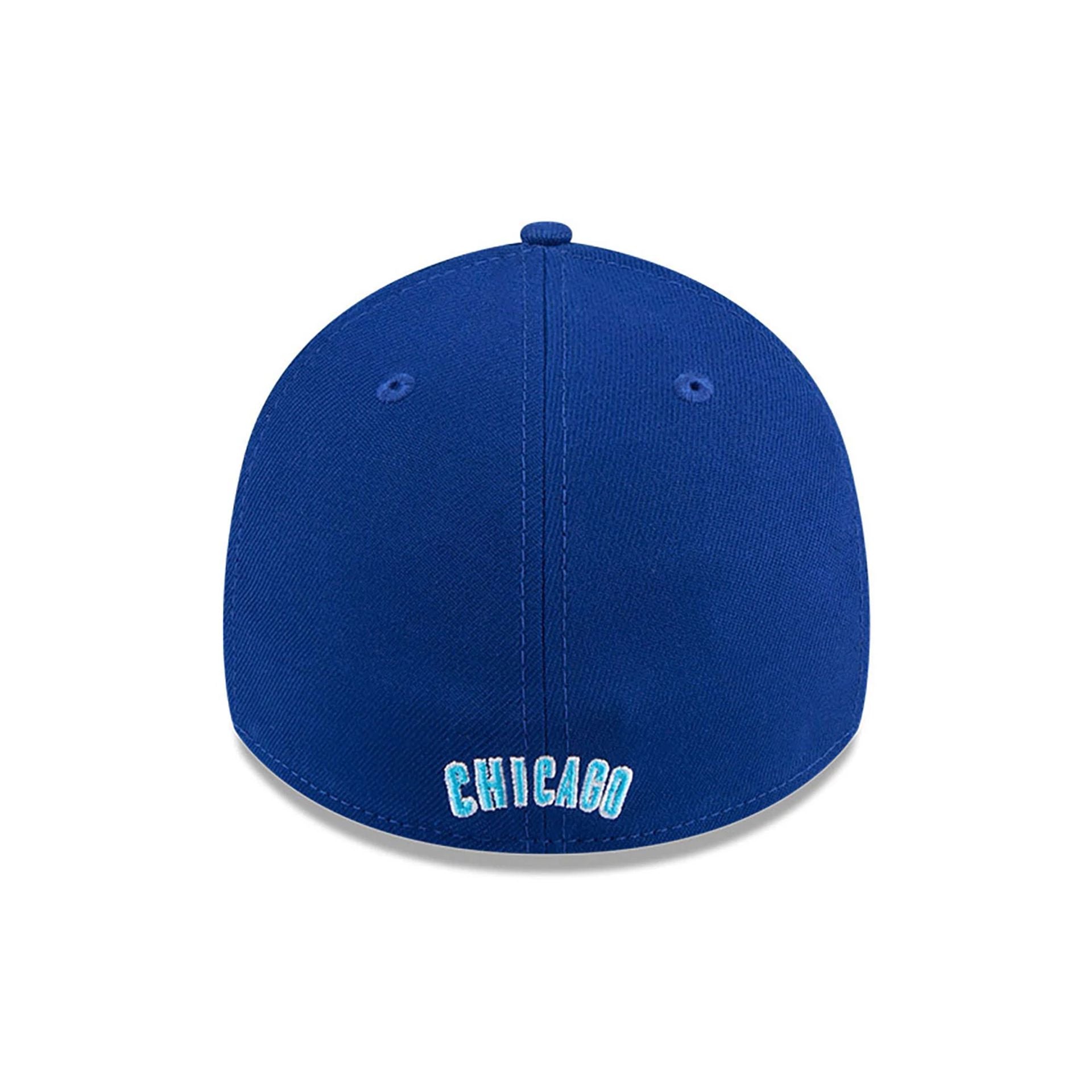 This is a Chicago Cubs MLB Father's Day 2024 Blue 39THIRTY Stretch Fit Cap 4