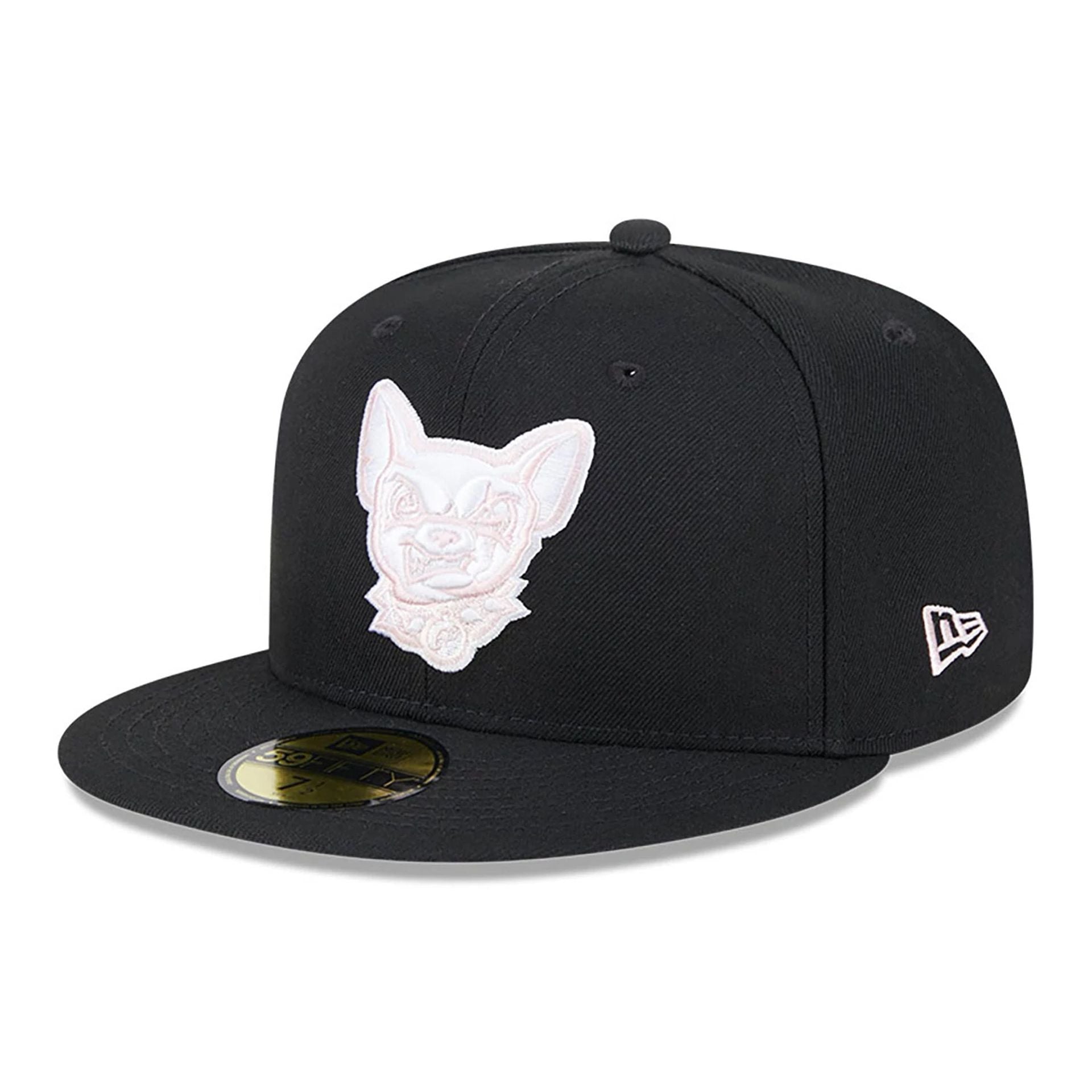 This is a El Paso Chihuahuas MiLB Mother's Day Black 59FIFTY Fitted Cap 1