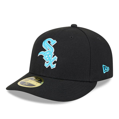 This is a Chicago White Sox MLB Father's Day 2024 Black Low Profile 59FIFTY Fitted Cap 1