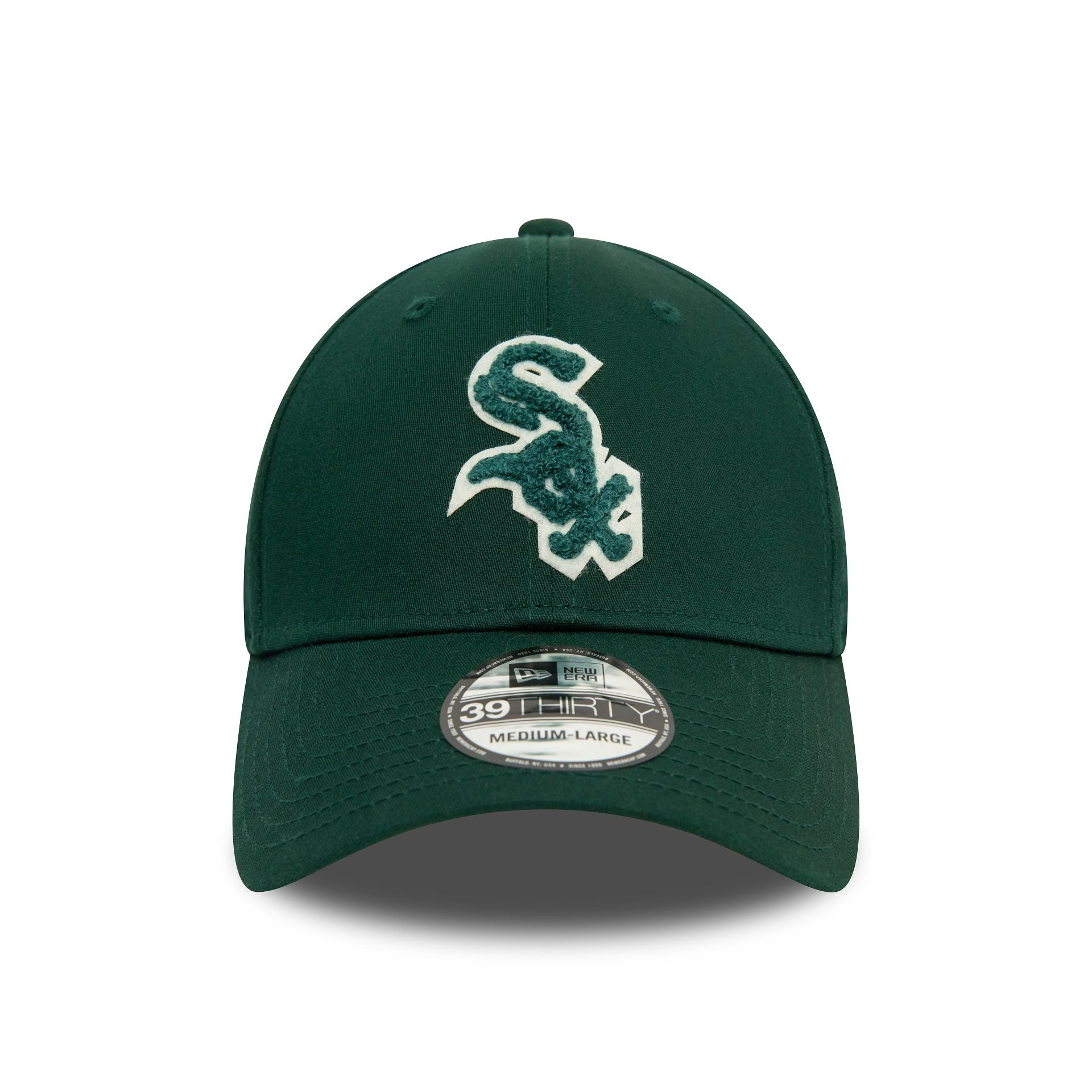 This is a Chicago White Sox Team Logo Boucle Dark Green 39THIRTY Stretch Fit Cap 2