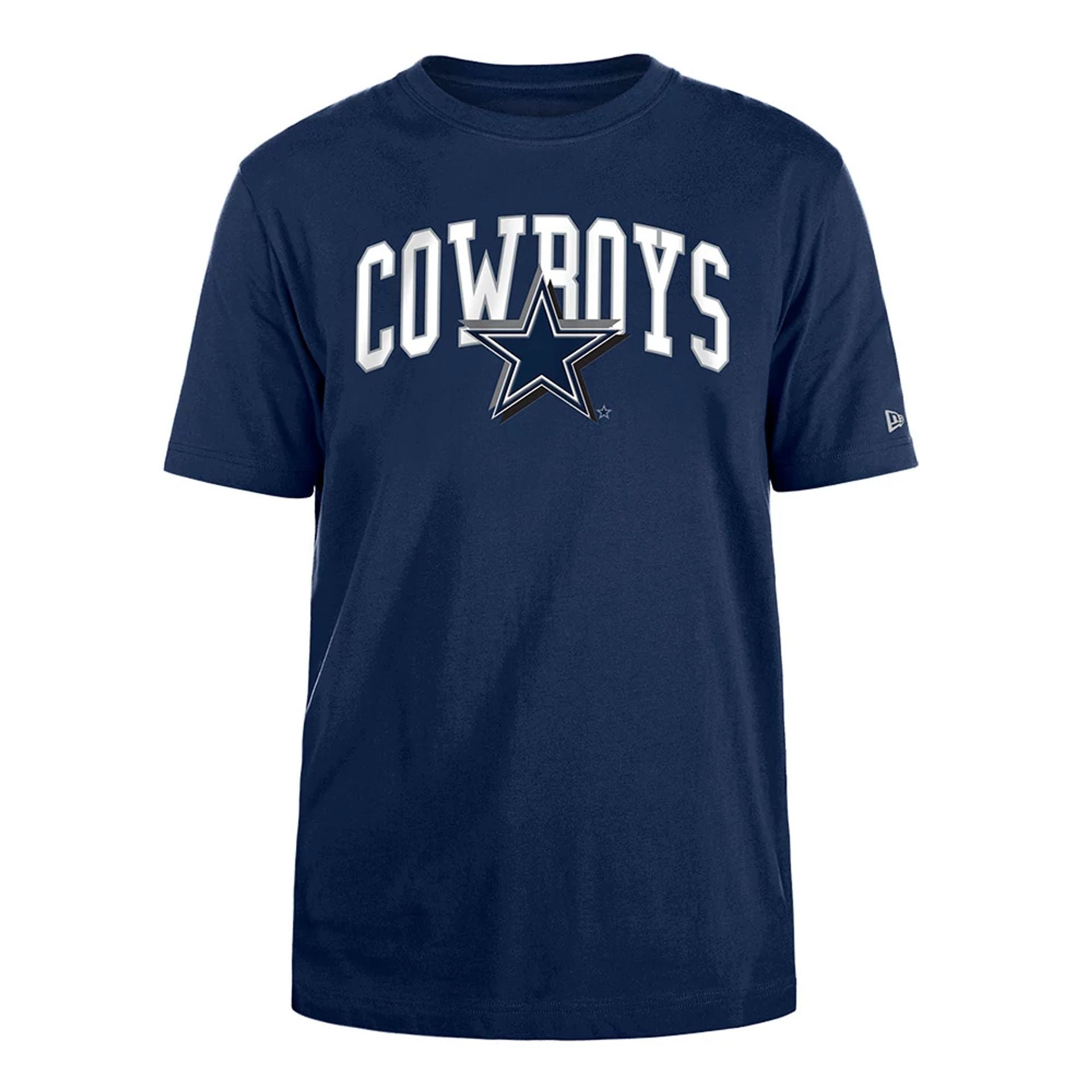 The Male model is wearing Dallas Cowboys NFL Draft 2024 Dark Blue T-Shirt 1