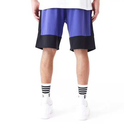 The Male model is wearing Phoenix Suns NBA Colour Block Dark Purple Shorts 6