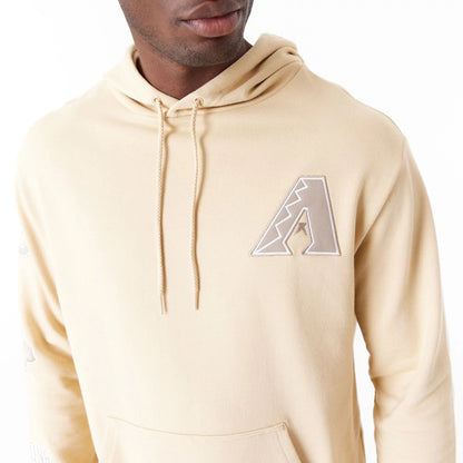 The Male model is wearing Arizona Diamondbacks MLB World Series Light Beige Oversized Pullover Hoodie 2