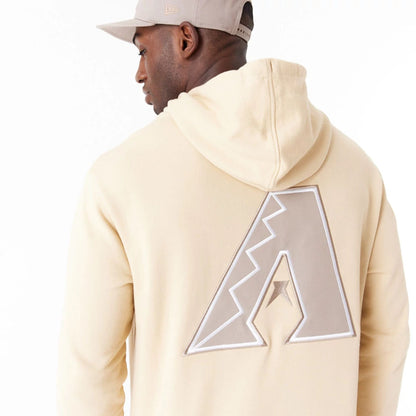 The Male model is wearing Arizona Diamondbacks MLB World Series Light Beige Oversized Pullover Hoodie 5