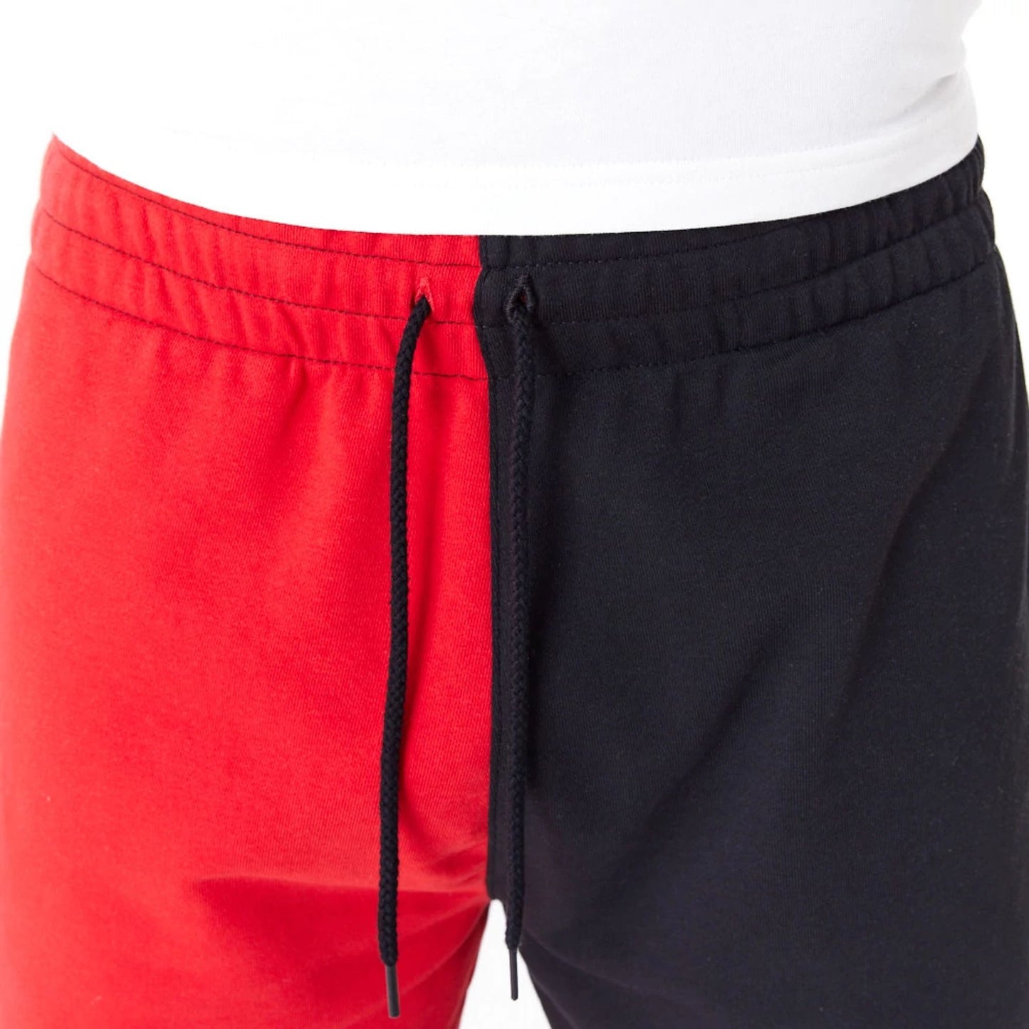 The Male model is wearing Chicago Bulls NBA Graphic Red Shorts 9