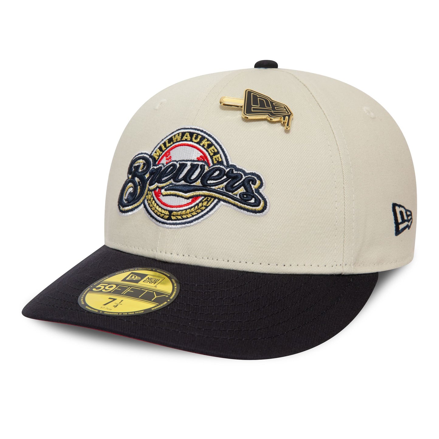 This is a Milwaukee Brewers MLB Pin Stone Low Profile 59FIFTY Fitted Cap 1