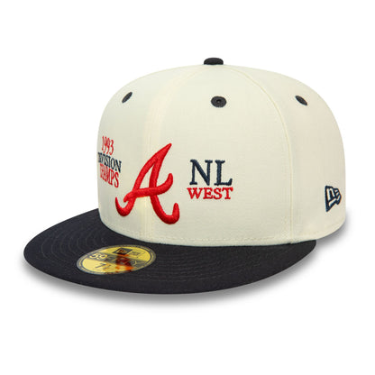 This is a Atlanta Braves MLB 93 Division Chrome White 59FIFTY Fitted Cap 5