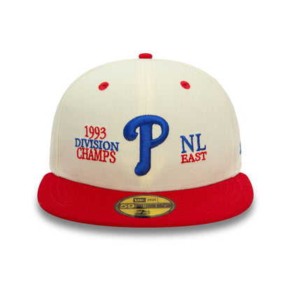 This is a Philadelphia Phillies MLB 93 Division Chrome White 59FIFTY Fitted Cap 4