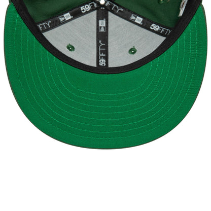 This is a Texas Rangers MLB Cooperstown Alternative Dark Green 59FIFTY Fitted Cap 4