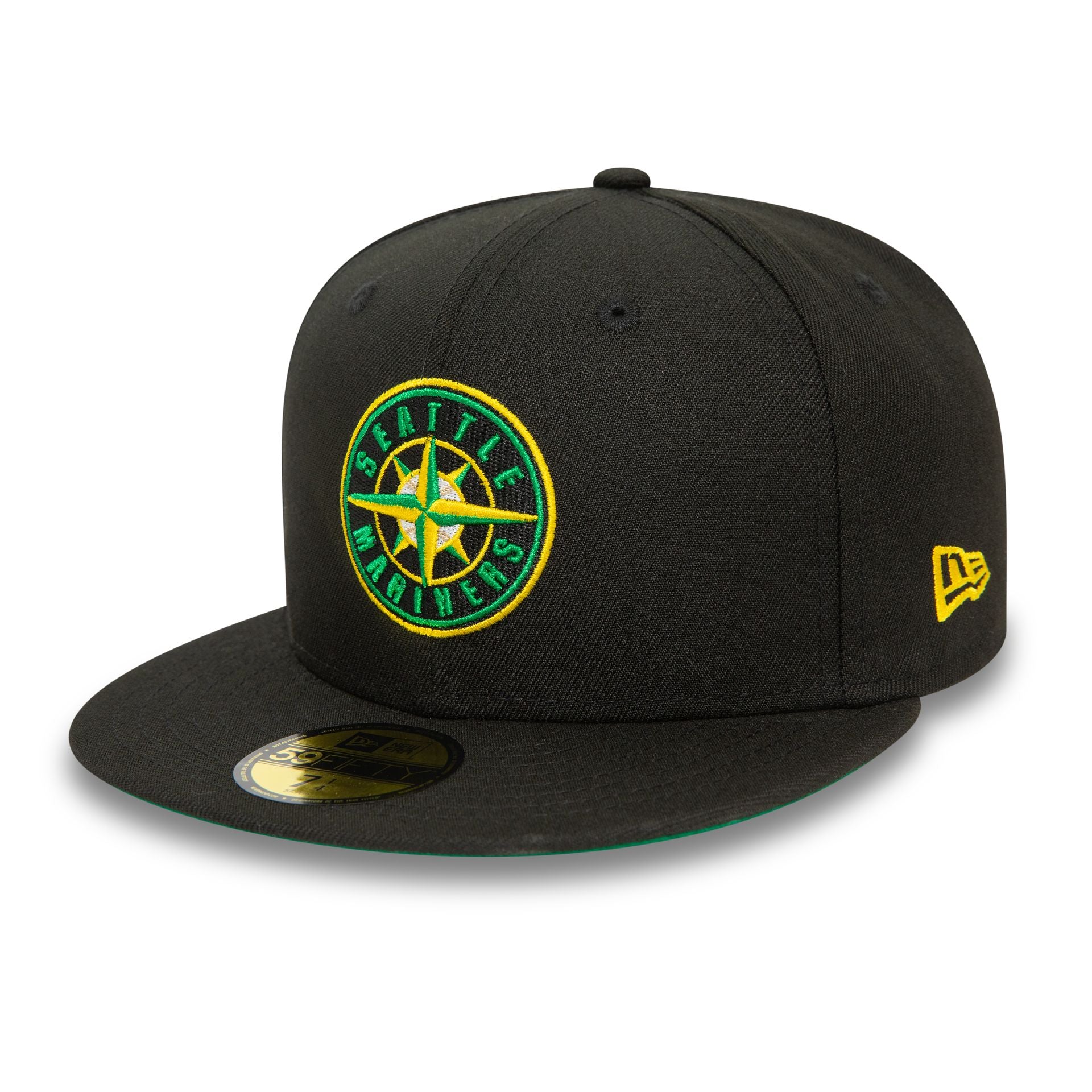 This is a Seattle Mariners MLB Cooperstown Alternative Black 59FIFTY Fitted Cap 2