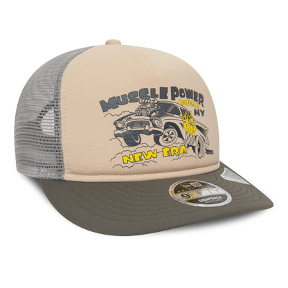 This is a New Era American Muscle Power Grey 9FIFTY Retro Crown A-Frame Cap 3