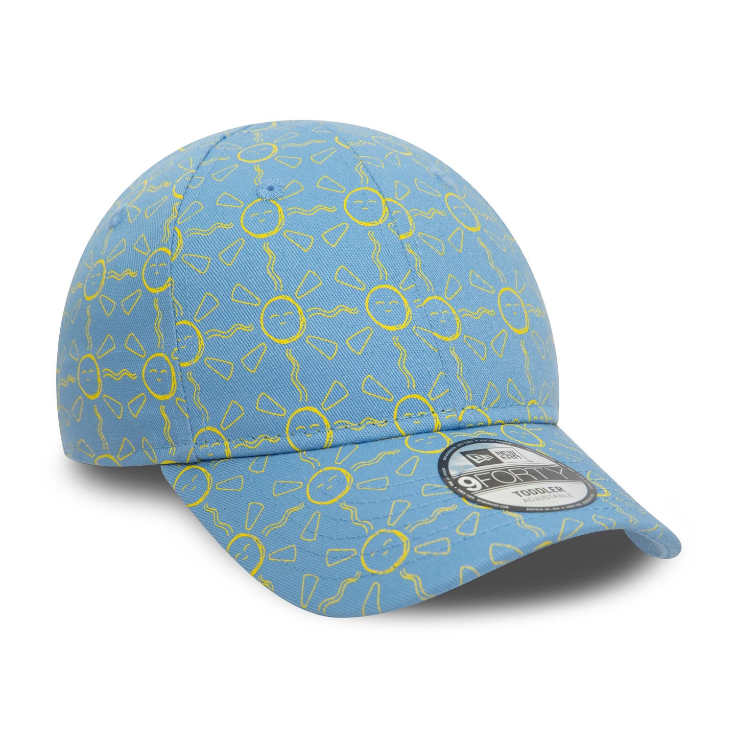 This is a New Era Toddler All Over Print Sun Blue 9FORTY Adjustable Cap 3