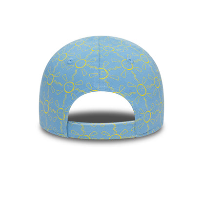 This is a New Era Toddler All Over Print Sun Blue 9FORTY Adjustable Cap 4