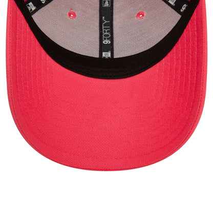 This is a New York Yankees League Essential Bright Pink 9FORTY Adjustable Cap 5