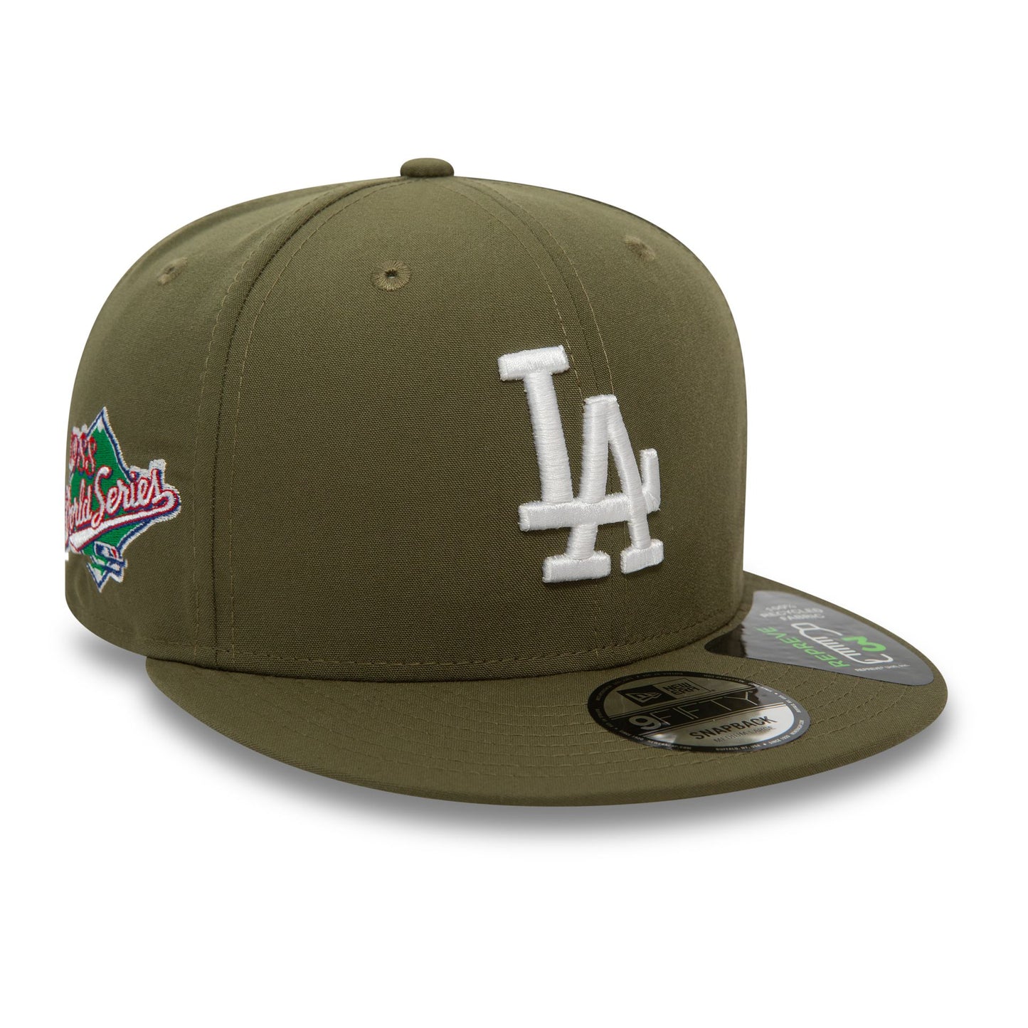 This is a LA Dodgers Repreve Green 9FIFTY Snapback Cap 3