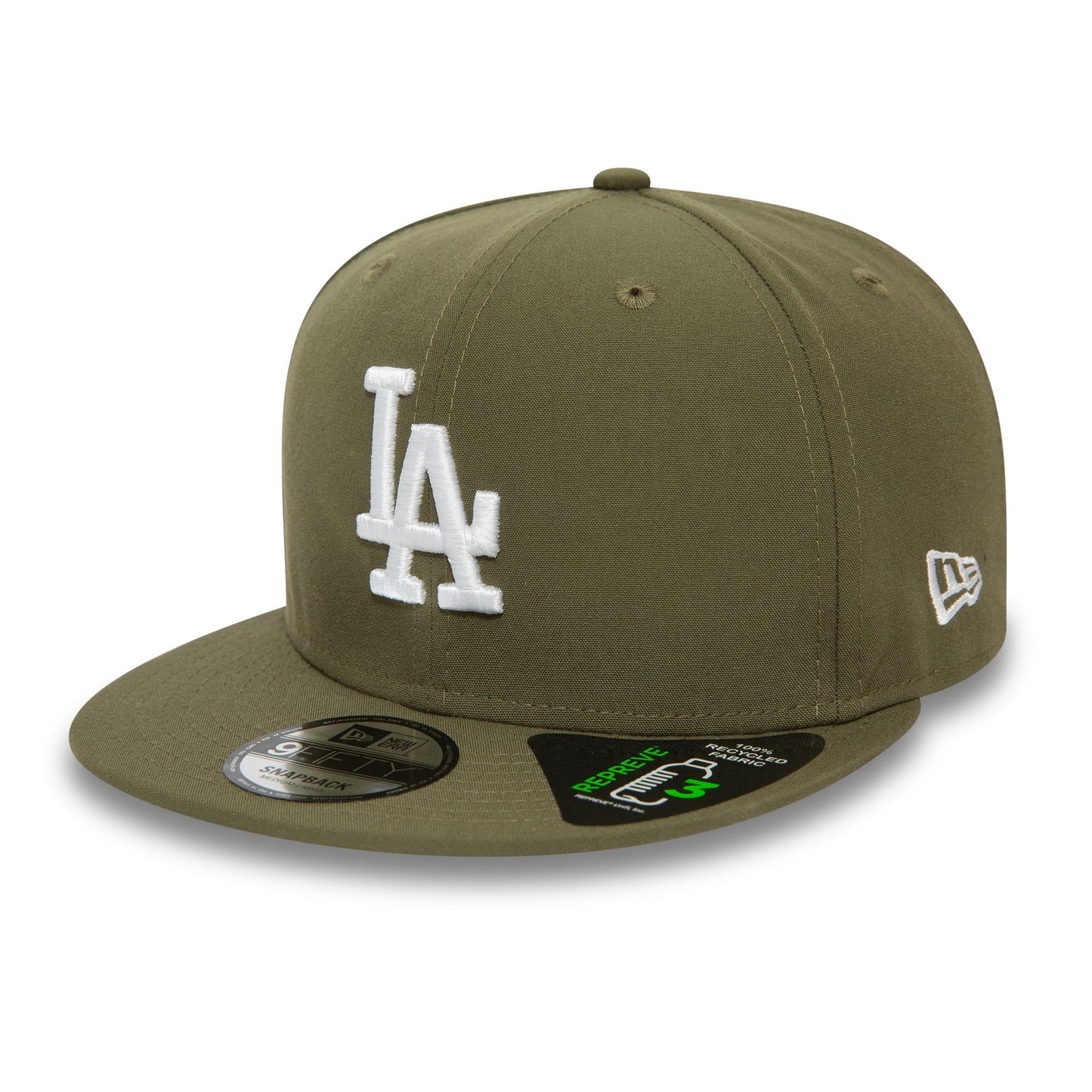 This is a LA Dodgers Repreve Green 9FIFTY Snapback Cap 1