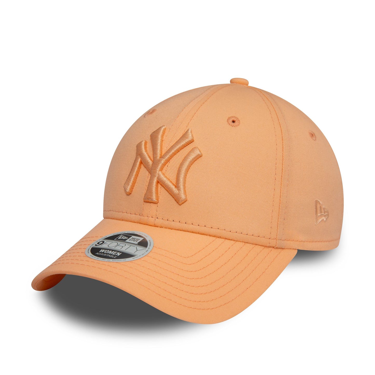 This is a New York Yankees Womens League Essential Pastel Orange 9FORTY Adjustable Cap 1