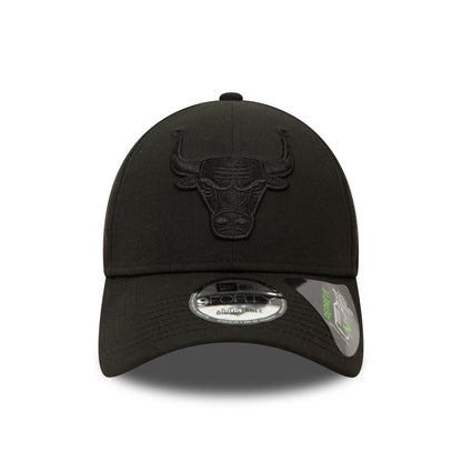 This is a Chicago Bulls Repreve Outline Black 9FORTY Adjustable Cap 2