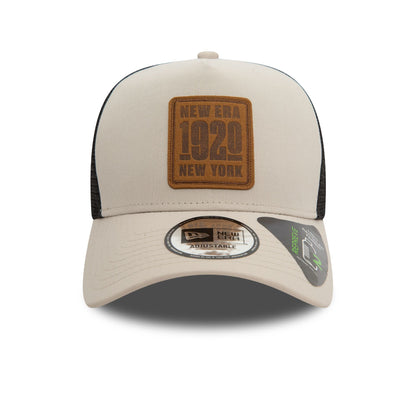 This is a New Era Repreve Stone A-Frame Trucker Cap 2