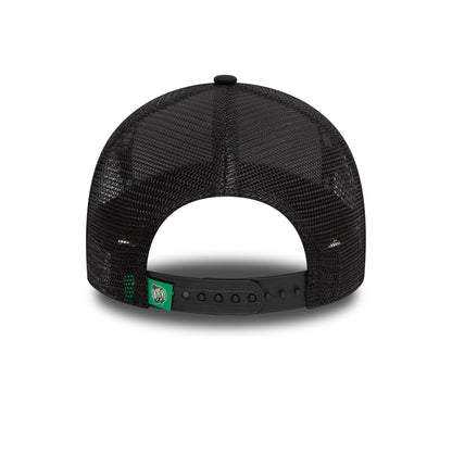 This is a Boston Celtics NBA Team Logo Black A-Frame Trucker Cap 5