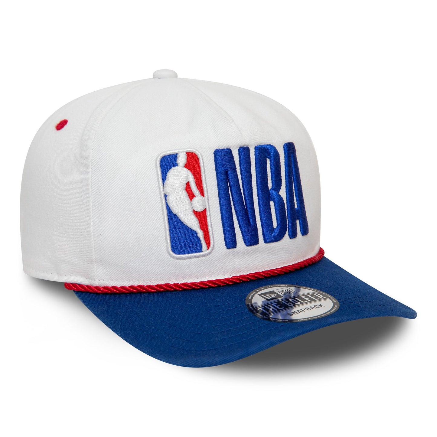 This is a NBA Logo Washed White Golfer Snapback Cap 3