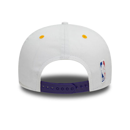 This is a LA Lakers Washed NBA White Golfer Snapback Cap 4