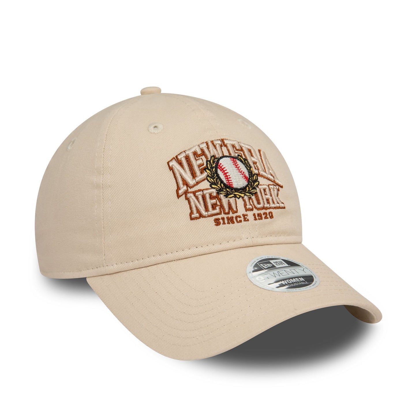 This is a New Era Womens Light Beige 9TWENTY Adjustable Cap 3