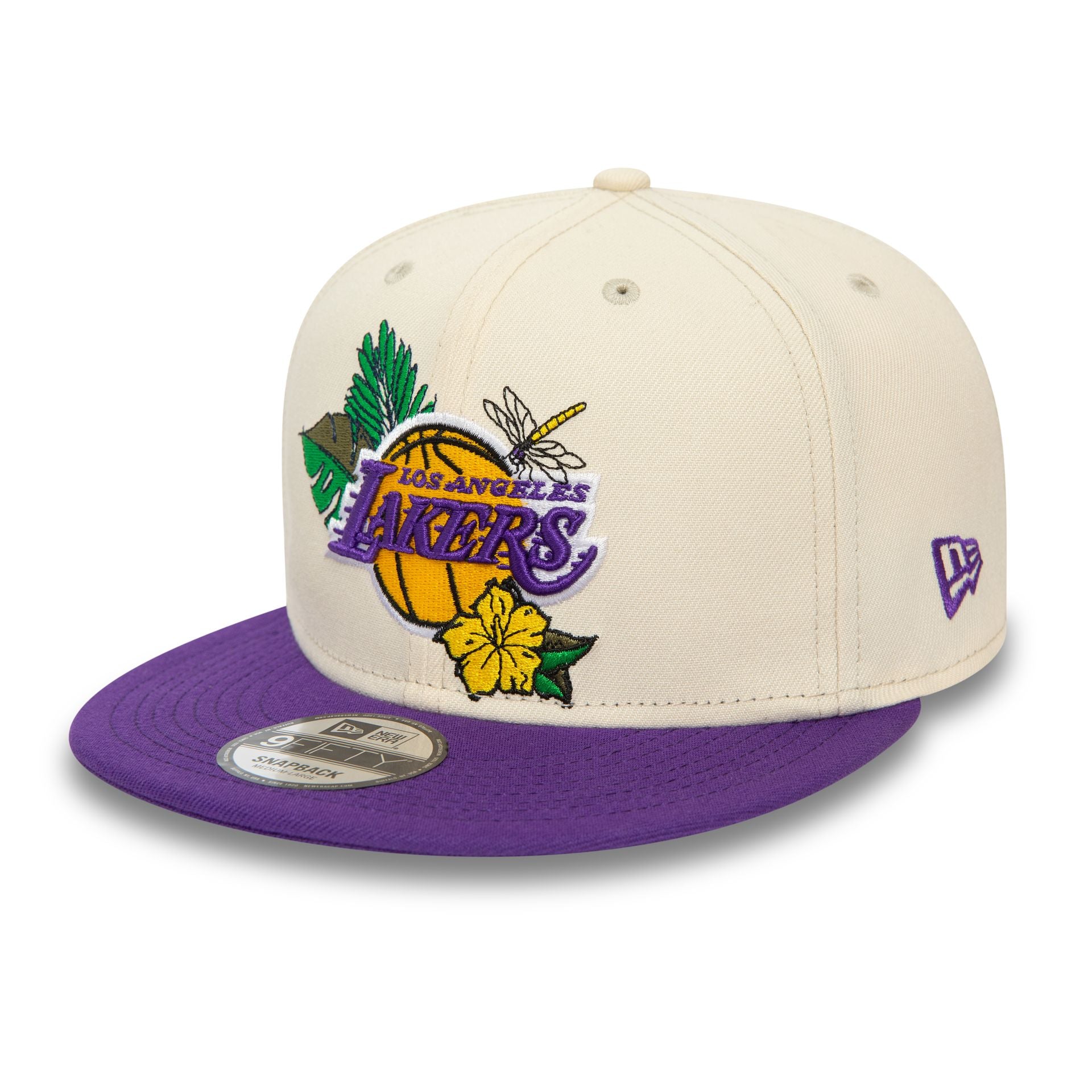 This is a LA Lakers NBA Floral Stone 9FIFTY Snapback Cap 1