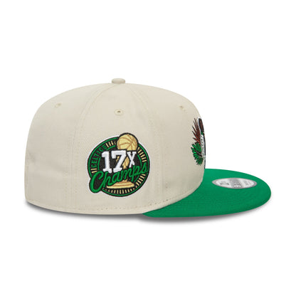 This is a Boston Celtics NBA Floral Stone 9FIFTY Snapback Cap 6