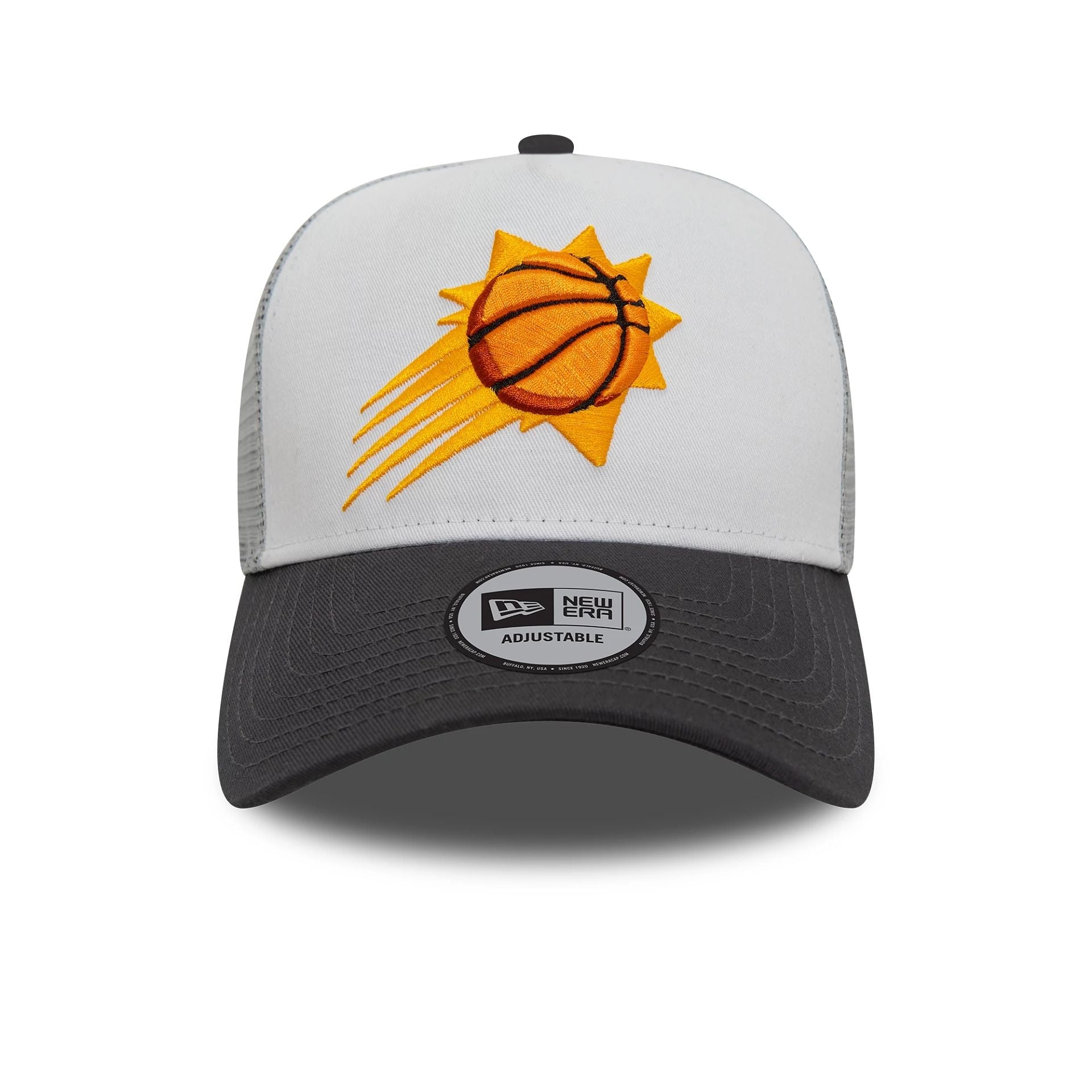 This is a Phoenix Suns NBA Dark Grey 9FORTY A-Frame Trucker Cap 2