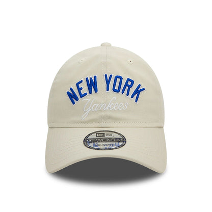 This is a New York Yankees MLB Wordmark Off White 9TWENTY Adjustable Cap 3