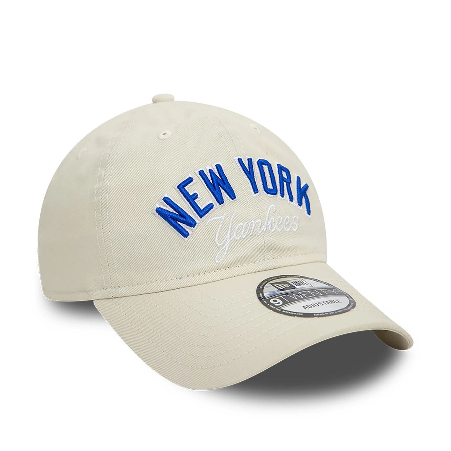 This is a New York Yankees MLB Wordmark Off White 9TWENTY Adjustable Cap 4