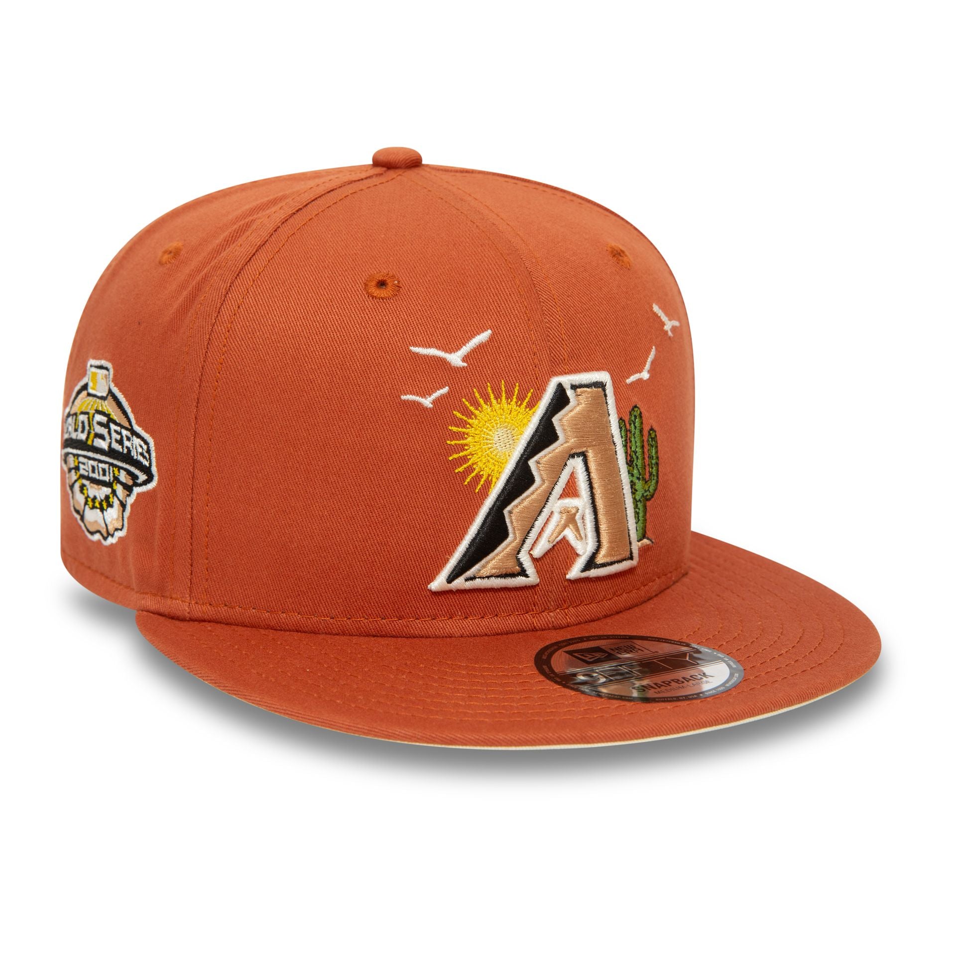 This is a Arizona Diamondbacks MLB Summer Icon Brown 9FIFTY Snapback Cap 2