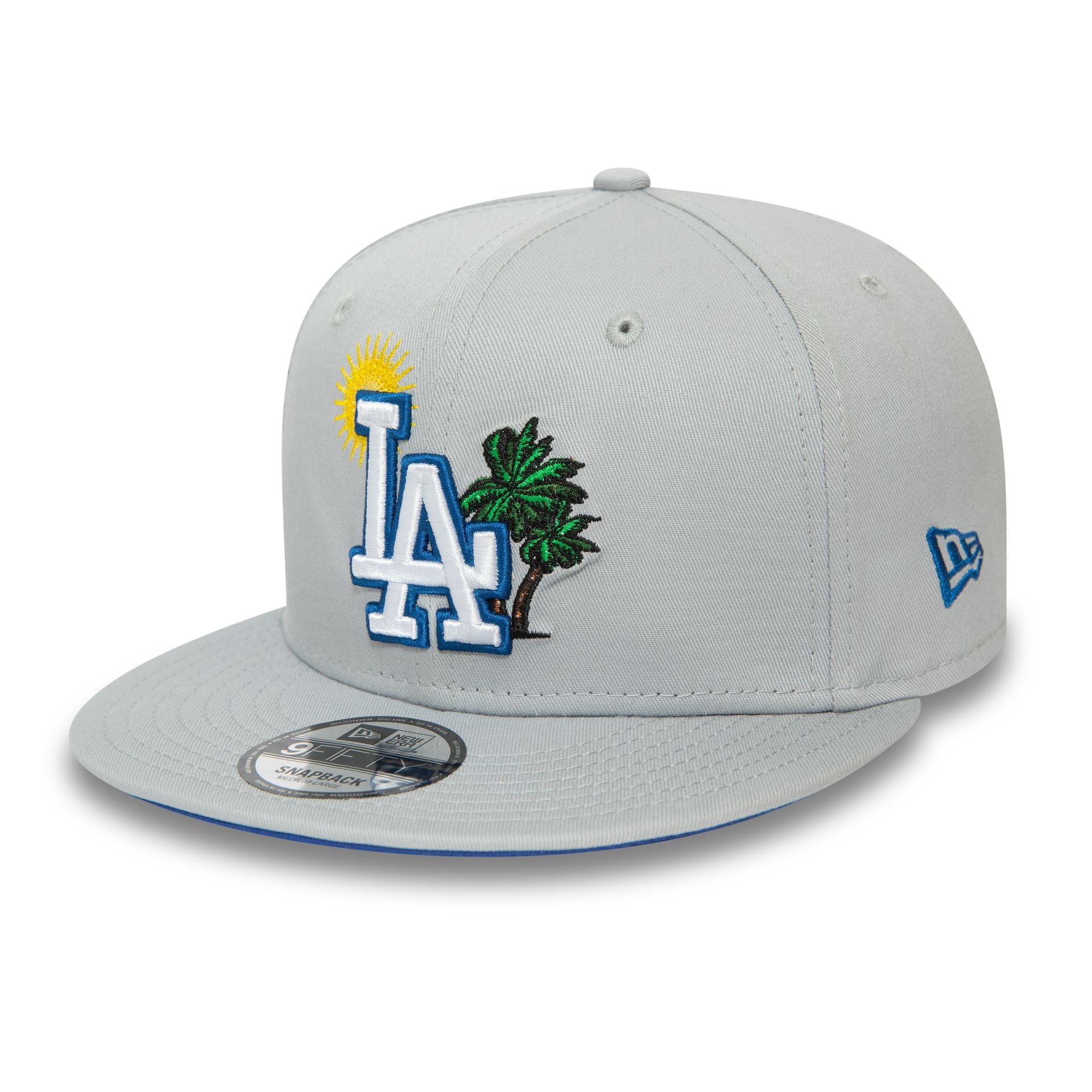 This is a LA Dodgers MLB Summer Icon Grey 9FIFTY Snapback Cap 1