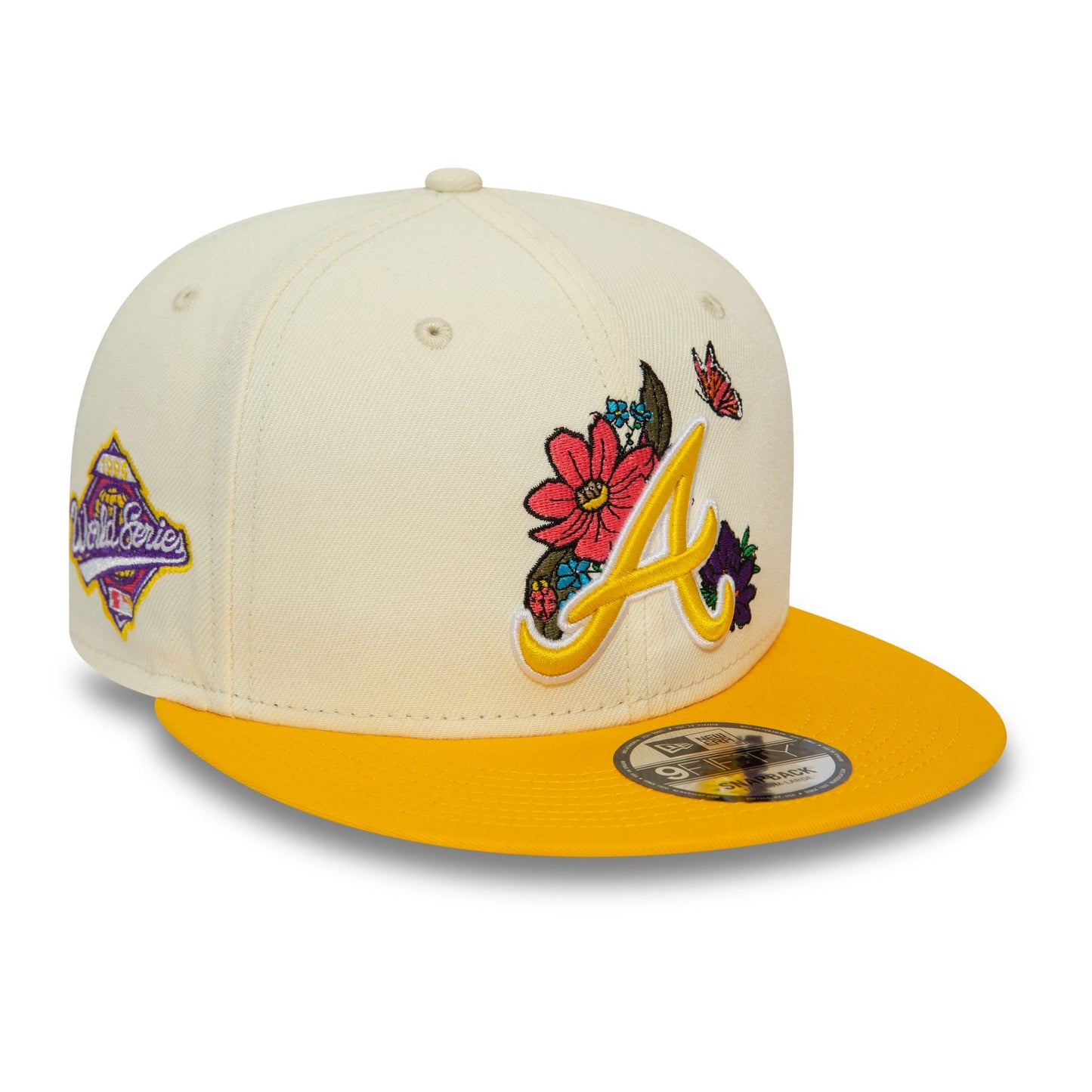 This is a Atlanta Braves MLB Floral Stone 9FIFTY Snapback Cap 1