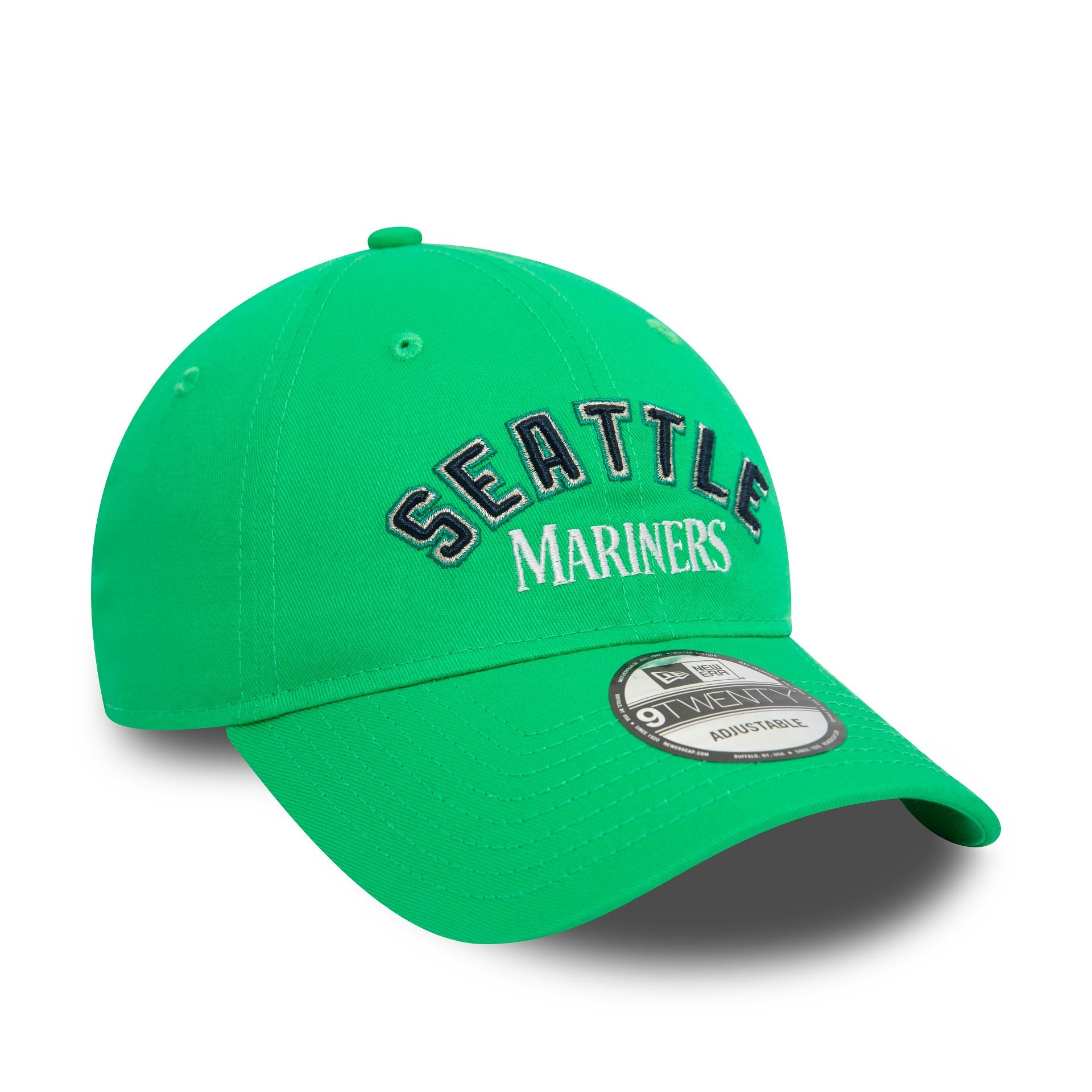 This is a Seattle Mariners MLB Wordmark Green 9TWENTY Adjustable Cap 3