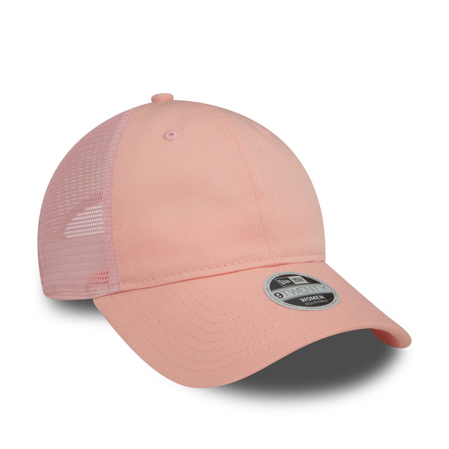 This is a New Era Womens Pastel Pink 9TWENTY Trucker Cap 2