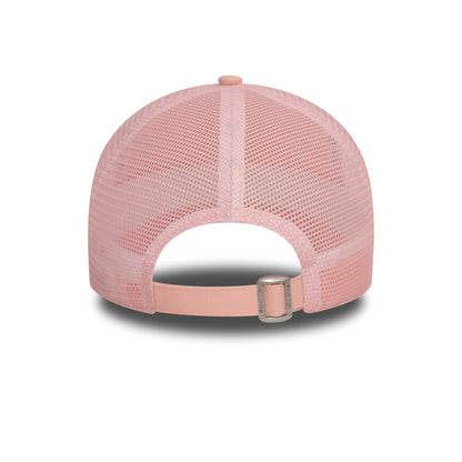 This is a New Era Womens Pastel Pink 9TWENTY Trucker Cap 4