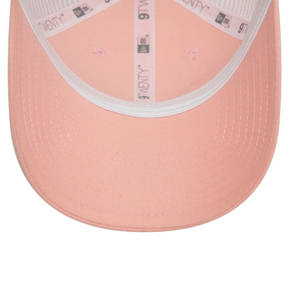 This is a New Era Womens Pastel Pink 9TWENTY Trucker Cap 5