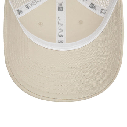 This is a New Era Womens Light Beige 9TWENTY Trucker Cap 5